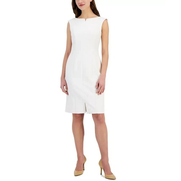 Anne Klein Dresses & Skirts - Anne Klein Women's Split-Front Extended-Sleeve Dress,  Anne White, 16